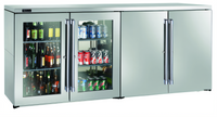 80-Inch Remote Narrow Door Four-Door Back Bar Refrigerator Cabinet