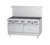 Thumbnail image #1 for Garland US Range U Series 60-Inch Gas Restaurant Range with 8 Open Burners, 12-Inch Griddle, and 2 Storage Cabinets