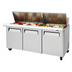 Thumbnail image #1 for Turbo Air M3 Series Three-Section Mega Top Sandwich/Salad Prep Table with Rear-Mounted Self-Contained Refrigeration, 30-Pan Top, 72-5/8 Inch Wide