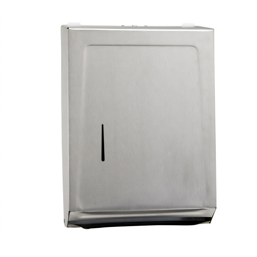 Product image #1 for Winco Wall-Mounted Manual Stainless Steel C-Fold / Multifold Paper Towel Dispenser