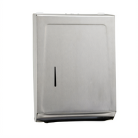 Winco Wall-Mounted Manual Stainless Steel C-Fold / Multifold Paper Towel Dispenser