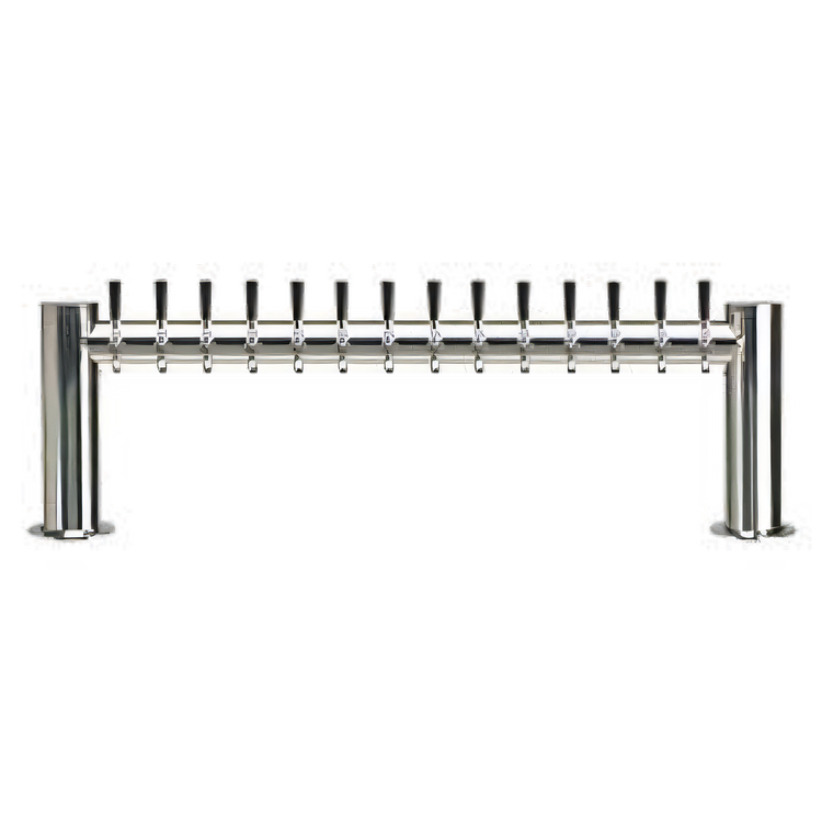 Product image #1 for Metropolis H 14-Faucet Countertop Glycol-Cooled Draft Beer Tower with Kool-Rite Module, Polished Stainless Steel