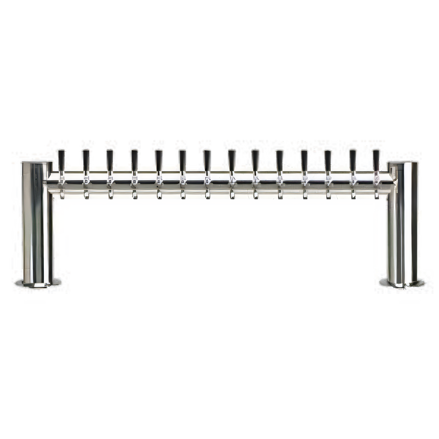 Product image #1 for Metropolis H 14-Faucet Countertop Glycol-Cooled Draft Beer Tower with Kool-Rite Module, Polished Stainless Steel