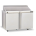 Thumbnail image #1 for Delfield Mega Top 48-Inch Two-Section Sandwich/Salad Prep Table Refrigerator, 2 Doors, 18-Pan, 16 Cu. Ft., Front-Breathing Self-Contained