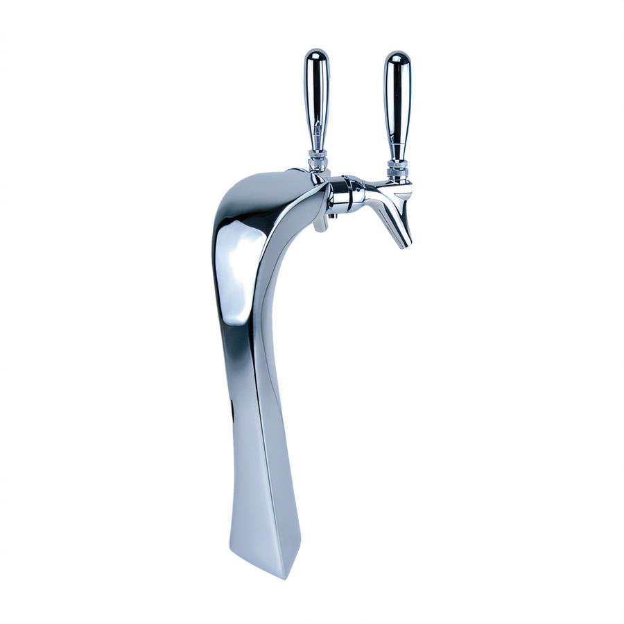 Product image #1 for Edge Draft 2-Faucet Air-Cooled Countertop Beer Tower, Chrome Finish