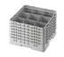 Thumbnail image #2 for Cambro Camrack® Full Size 9-Compartment Glass Rack with 6 Soft Gray Extenders