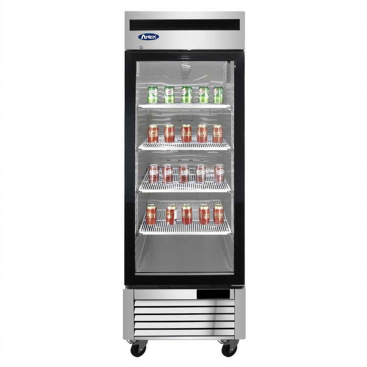Product image #1 for Atosa One-Section Glass Door Reach-In Freezer Merchandiser, Left-Hinged, 19.1 Cu. Ft.