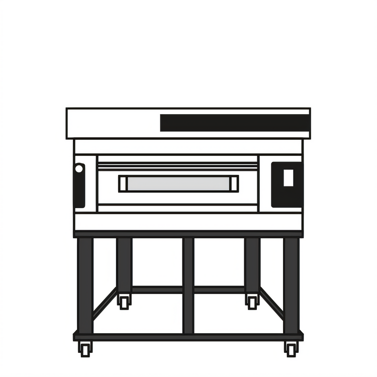 Product image #1 for Moretti Forni S120E SerieS Single-Deck Electric Pizza Deck Oven with Refractory Stone Deck and Stand