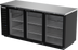 Thumbnail image #1 for Beverage-Air BB78HC-G-B 78-Inch Three-Section Glass Door Back Bar Refrigerator with 1-Inch Stainless Steel Top