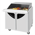 Thumbnail image #1 for Turbo Air Super Deluxe 36-1/4-Inch Two-Section Mega Top Sandwich/Salad Prep Table with Slide-Back Lid, 15-Pan Opening, 9 Cu. Ft., Rear-Mounted Refrigeration