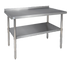 Thumbnail image #1 for Heavy-Duty 30 Inch x 30 Inch 18/430 Stainless Steel Corner Work Table with 2 Inch Backsplash