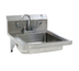 Thumbnail image #1 for Eagle Group Wall-Mount Hand Sink with Gooseneck Faucet and Wrist Handles, 14 x 16 x 5-Inch Bowl, 304 Stainless Steel