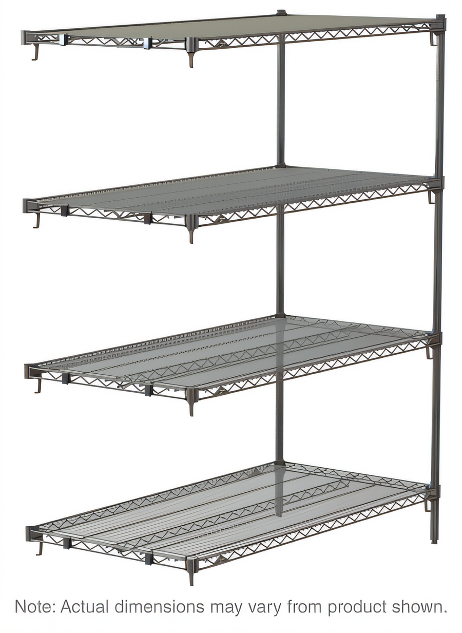 Product image #1 for Metro Super Erecta Super Adjustable Chrome Plated 4-Shelf Wire Shelving Add-On Unit, 42 x 18 x 63 Inches