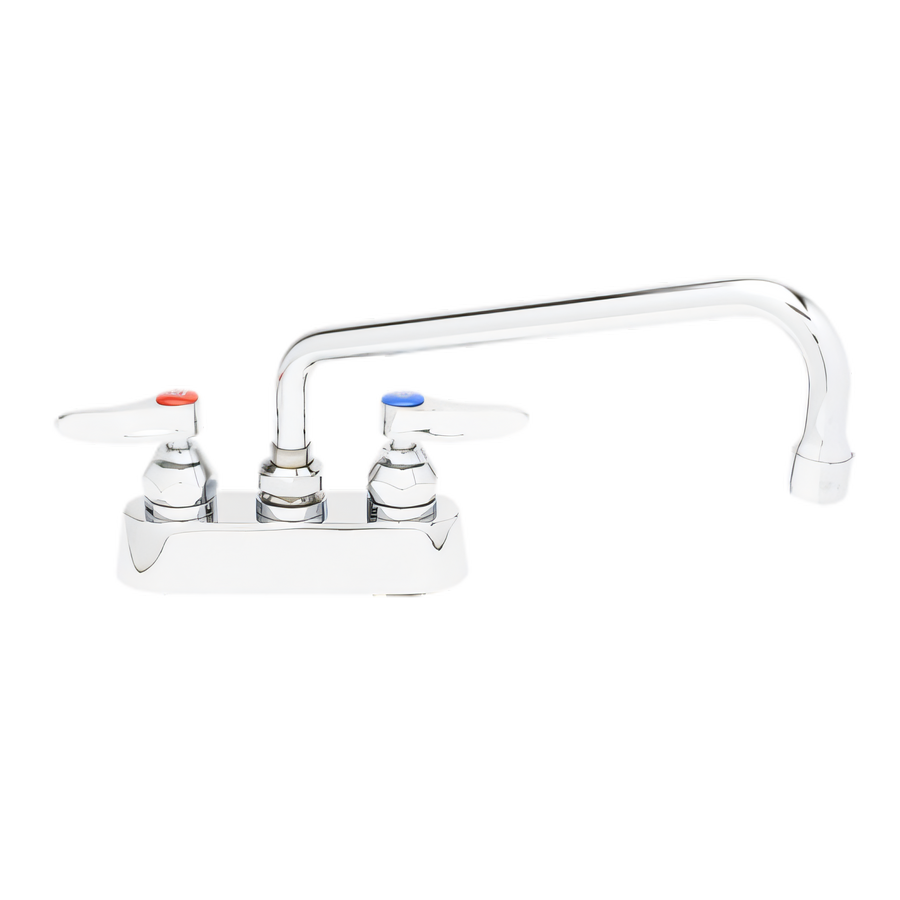 Product image #1 for T&S Brass B-1113 4-Inch Centers Deck-Mount Workboard Faucet with 12-Inch Swing Nozzle
