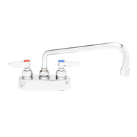 T&S Brass B-1113 4-Inch Centers Deck-Mount Workboard Faucet with 12-Inch Swing Nozzle