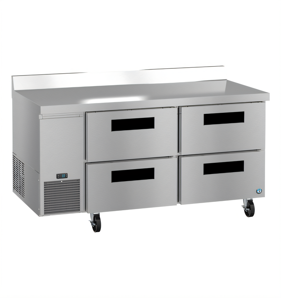 Product image #1 for Hoshizaki Steelheart 67-Inch 2-Section Worktop Refrigerator with 4 Drawers, Side-Mounted Self-Contained Refrigeration