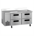 Thumbnail image #1 for Hoshizaki Steelheart 67-Inch 2-Section Worktop Refrigerator with 4 Drawers, Side-Mounted Self-Contained Refrigeration