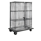 Thumbnail image #1 for Eagle Group QuadTruss DTSC2448E Open-Wire Security Cage with Dolly Truck, 2 Doors, 52-7/8 x 29-3/4 x 69 Inches