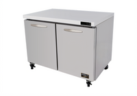 Kool-It Signature 48-Inch Two-Section Undercounter Freezer, 13.1 Cu. Ft., Solid Doors