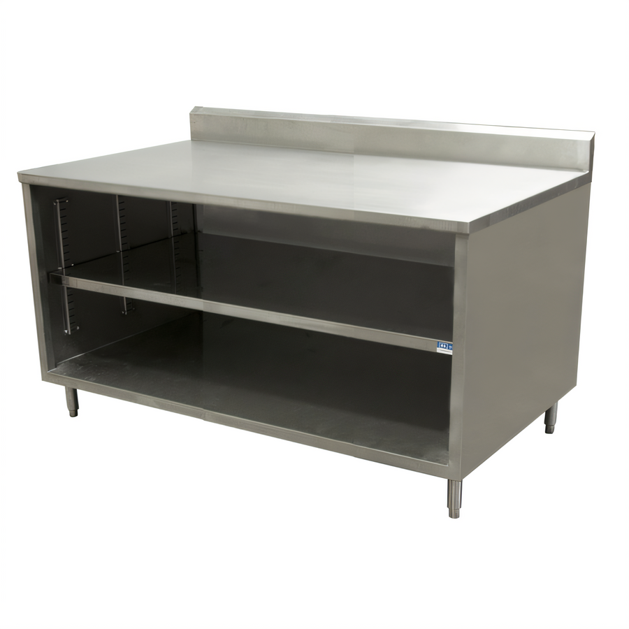 Product image #1 for BK Resources Stainless Steel Chef Table Cabinet Base, Open Front, 36 x 30 Inches, 5-Inch Riser
