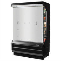 Turbo Air Stainless Steel Solid Security Cover for TOM-50W(B)-N Open Display Merchandiser