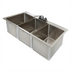 Thumbnail image #1 for Three-Compartment Drop-In Stainless Steel Sink with 10 x 14 x 10 Inch Bowls