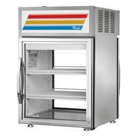True Pass-Thru Countertop Glass Door Refrigerated Merchandiser, Stainless Steel, 24 Inch, 1/5 HP