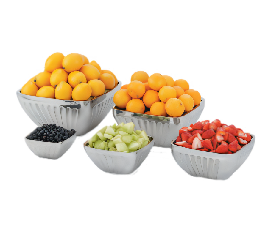 Product image #1 for Vollrath 5-1/2 Inch Square Double-Wall Insulated Stainless Steel Serving Bowl, 3/4 Quart