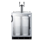 Thumbnail image #1 for Summit Commercial SBC56GBIADA ADA Undercounter Dual-Tap Beer Dispenser, Glass Door, Holds Two 1/6-Barrel Kegs