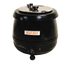 Thumbnail image #1 for Omcan 10.6 Qt Countertop Soup Kettle with Metal Lid, 110V, Black