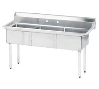 Advance Tabco Special Value Series 3-Compartment Commercial Sink with Legs, 10