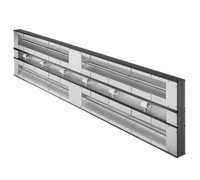 Hatco Glo-Ray Lighted Dual Infrared Strip Heater, 42 Inch, Aluminum, 3 Inch Spacer
