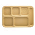 Thumbnail image #1 for Cambro Budget 6-Compartment Rectangular School Tray, 10 x 14-1/2 Inch, Tan