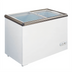 Thumbnail image #1 for Omcan Ice Cream Display Chest Freezer with Flat Glass Top, 16.5 Cu. Ft. and Sliding Glass Doors