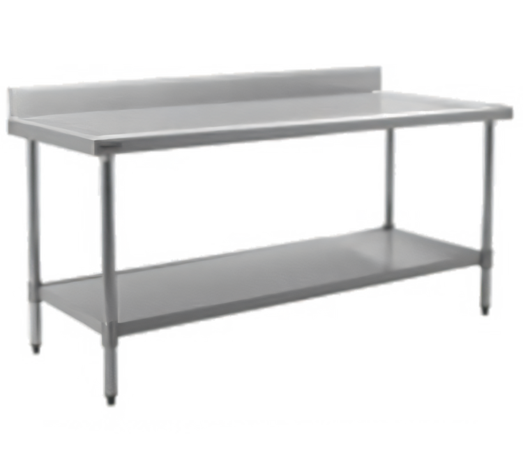 Product image #1 for Eagle Spec-Master Marine Series Stainless Steel Work Table With Backsplash and Undershelf, 84-Inch W x 24-Inch D