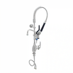 Thumbnail image #2 for T&S Brass SMPF-2LSN-06 Mini Pre-Rinse Faucet, Single-Hole Deck Mount, Single Lever, Stainless Steel, 1.15 GPM, 6-Inch Swing Nozzle