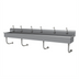 Thumbnail image #1 for Advance Tabco 6-Station Wall-Mounted Multiwash Hand Sink with 6 Electronic Faucets, 120 Inch Wide, 304 Stainless Steel
