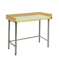 Eagle Group 48 Inch x 30 Inch Bakers' Top Wood Work Table with 1-3/4 Inch Hardwood Top and Undershelf