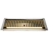 Thumbnail image #1 for Micro Matic Drop-In Stainless Steel Drip Tray Trough with Louvered PVD Brass Screen, 13 x 6 Inches