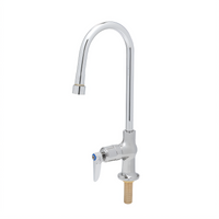 T&S Brass Single Temperature Single Pantry Deck Mount Gooseneck Faucet with 5-3/4 Inch Swivel/Rigid Spout