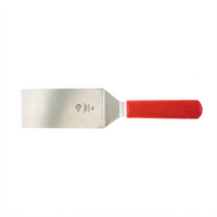 Mercer Culinary Hell's Handle 6 x 3-Inch Square Edge Turner with Red Heat-Resistant Handle