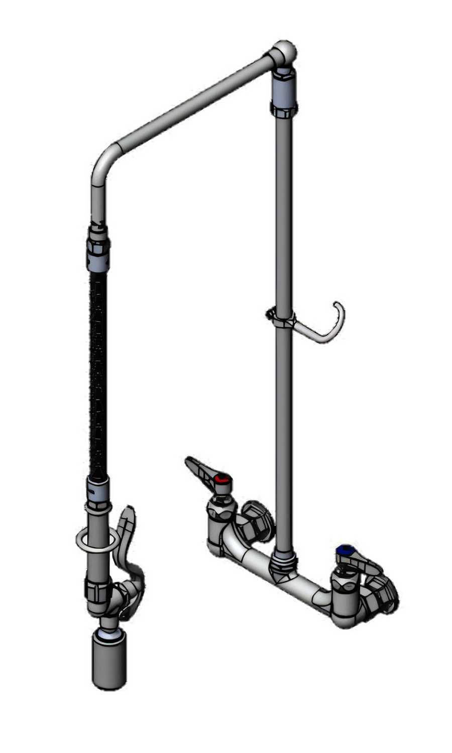 Product image #1 for EasyInstall Wall-Mount Pre-Rinse Unit with 26 Inch Riser, 20 Inch Hose and 0.65 GPM Spray Valve