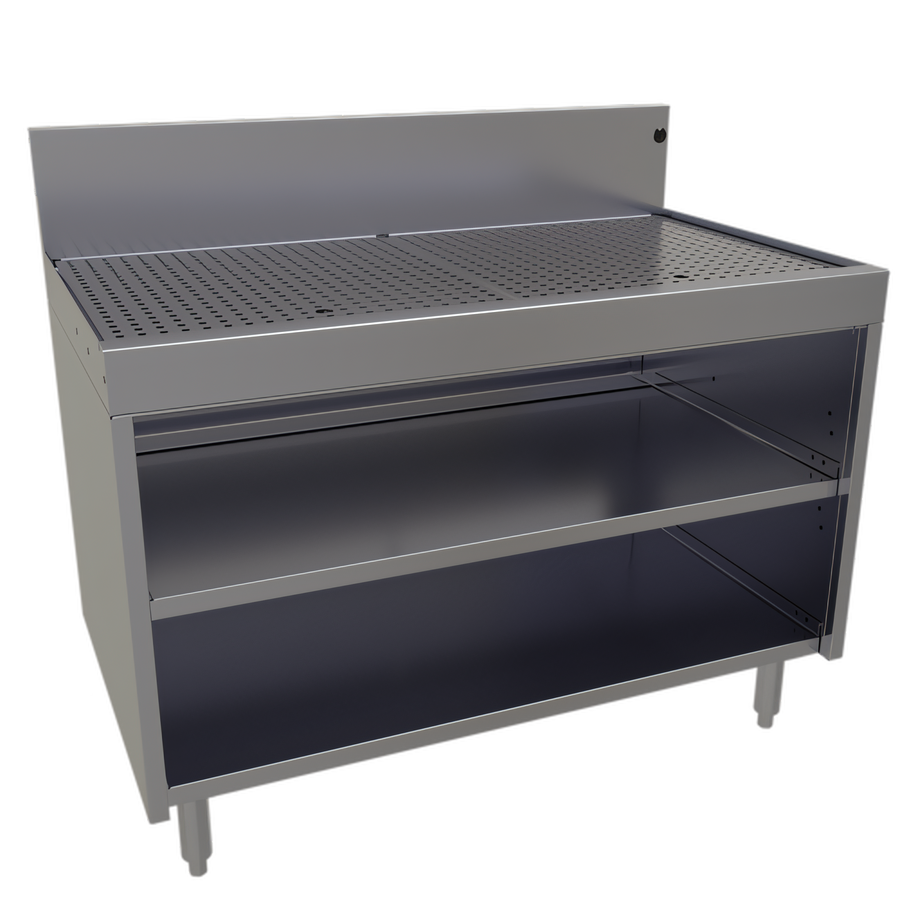 Product image #1 for Glastender 42-Inch Wide Underbar Drainboard with Open Front Cabinet Base