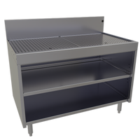 Glastender 42-Inch Wide Underbar Drainboard with Open Front Cabinet Base