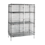 Thumbnail image #1 for Metro Super Erecta SEC66S Stationary Stainless Steel Wire Security Cage, 62-1/2"W x 33-1/2"D x 66-13/16"H, No Shelves