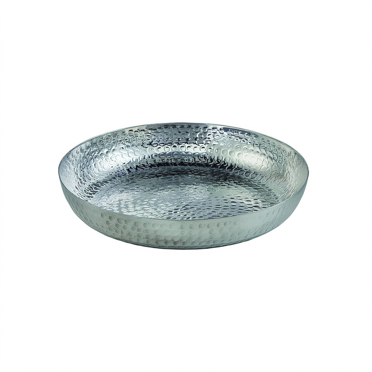 Product image #1 for American Metalcraft Silver Hammered Aluminum Round Seafood Tray, 14 Inch, 128 oz., Single-Wall