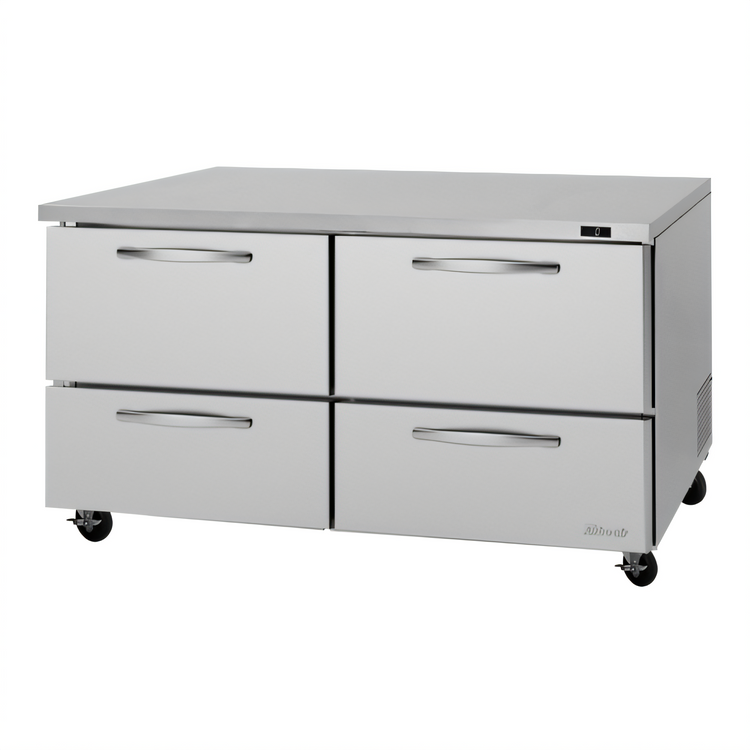 Product image #1 for Turbo Air PRO Series Two-Section Undercounter Freezer with 4 Drawers, 17 Cu. Ft., Self-Contained Refrigeration