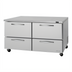 Thumbnail image #1 for Turbo Air PRO Series Two-Section Undercounter Freezer with 4 Drawers, 17 Cu. Ft., Self-Contained Refrigeration