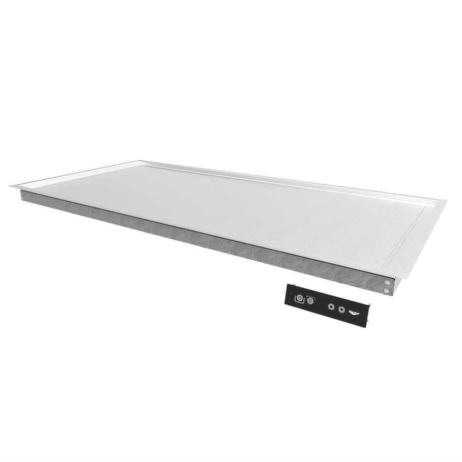 Product image #1 for Vollrath 38-Inch Recessed Drop-In Warming Shelf, Stainless Steel, Dual Zones, 120V