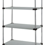 Thumbnail image #1 for Quantum WRS4-74-2436SS 4-Shelf 304 Stainless Steel Solid Shelving Unit, 36"W x 24"D x 74"H